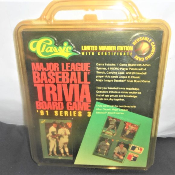1991 Classic Major League BASEBALL Trivia Board GAME Series 3 - Picture 3 of 3